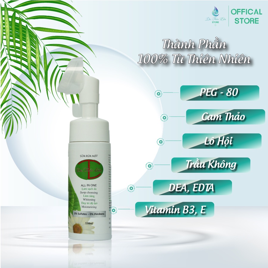 Sữa Rửa Mặt Dạ Thảo Liên 150ml | Da Thao Lien brand facial cleanser 150ml |