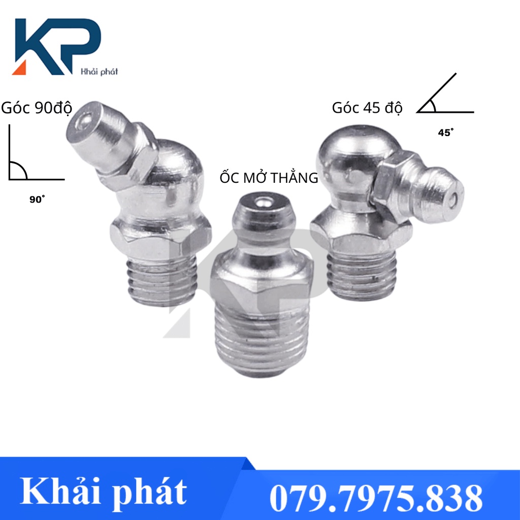 Ốc mở Vú mở -Bơm Mỡ Bò-Độ Dầu Mỡ Núm Vú Phù Hợp dành Cho Xe Máy Ô Tô