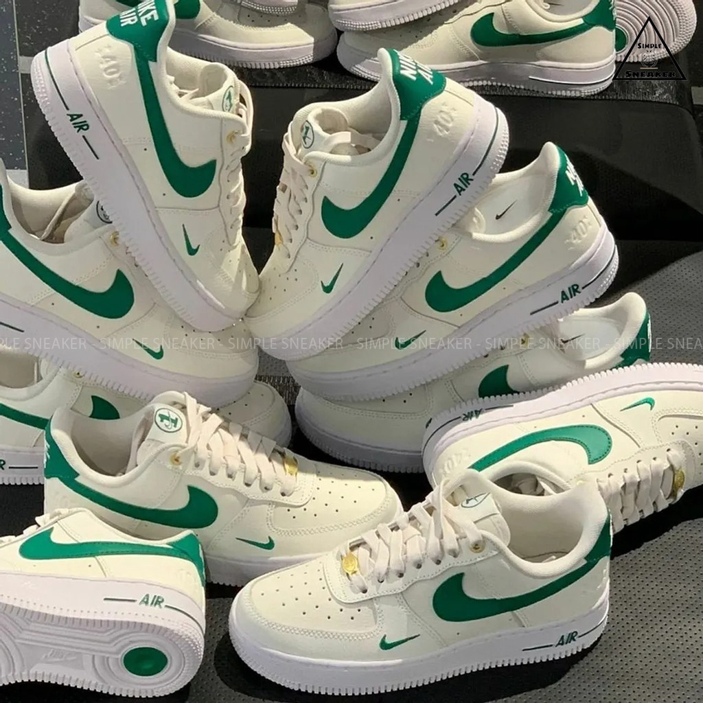 Giày Nike Air Force 1 40th Anniversary Chính Hãng 🔴SIMPLE SNEAKER🔴 Air Force 1 '07 LV8 Sail Malachite