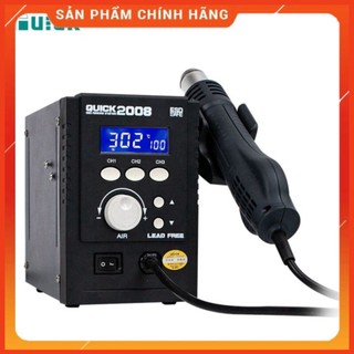 Máy khò cầm tay QUICK 2008, 700W kèm 4 đầu khò 2.5/6.4/8/12.7mm, nhiệt độ 100-500°C