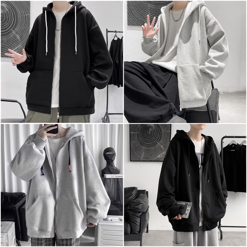 Áo Hoodie Nỉ Nam Nữ Basic Overisze HD01 - Áo Khoác có mũ Unisex Ulzzang Style Streetwear