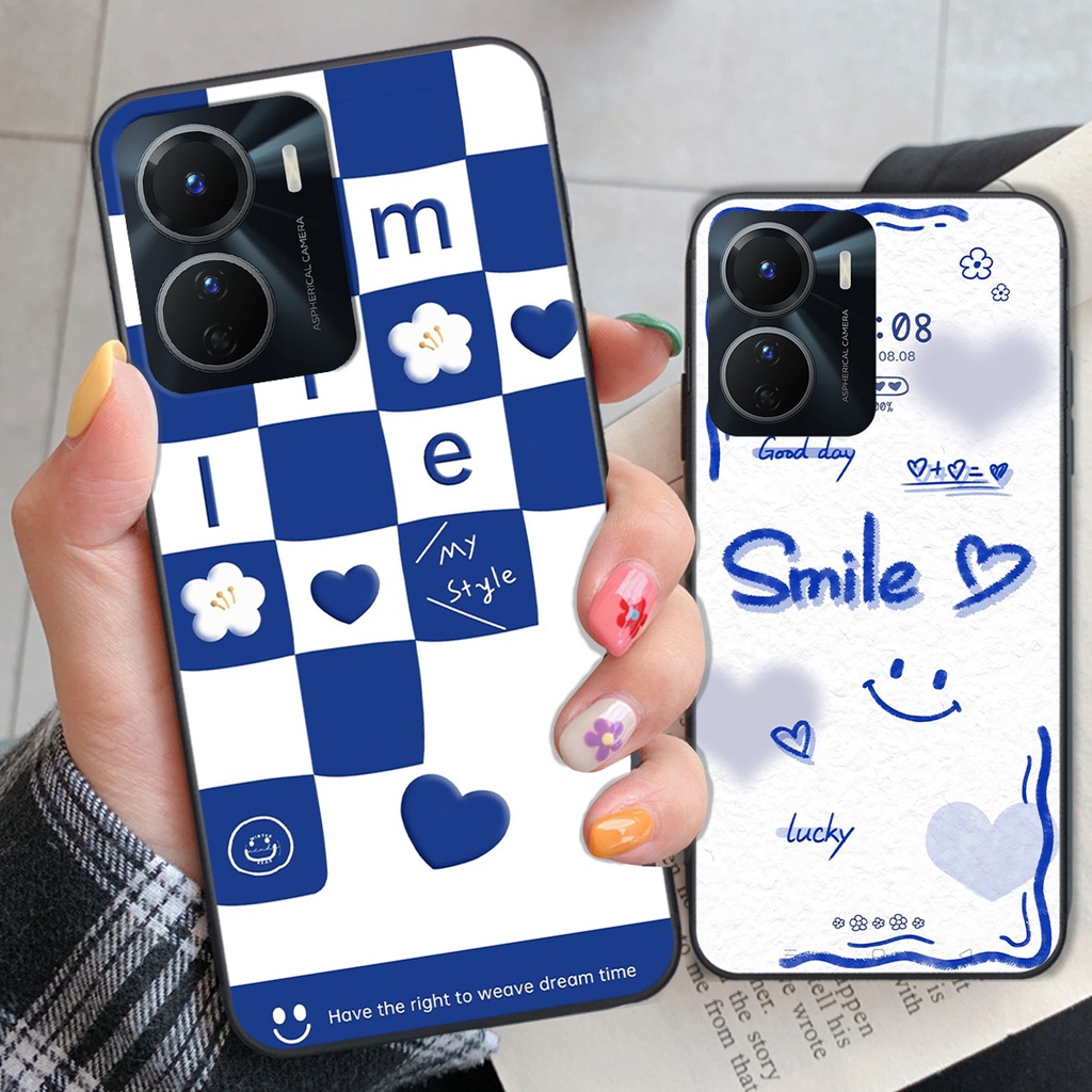 Ốp Vivo Y16 in hình gấu vịt caro nhiều màu sắc ngộ nghĩnh dễ thương