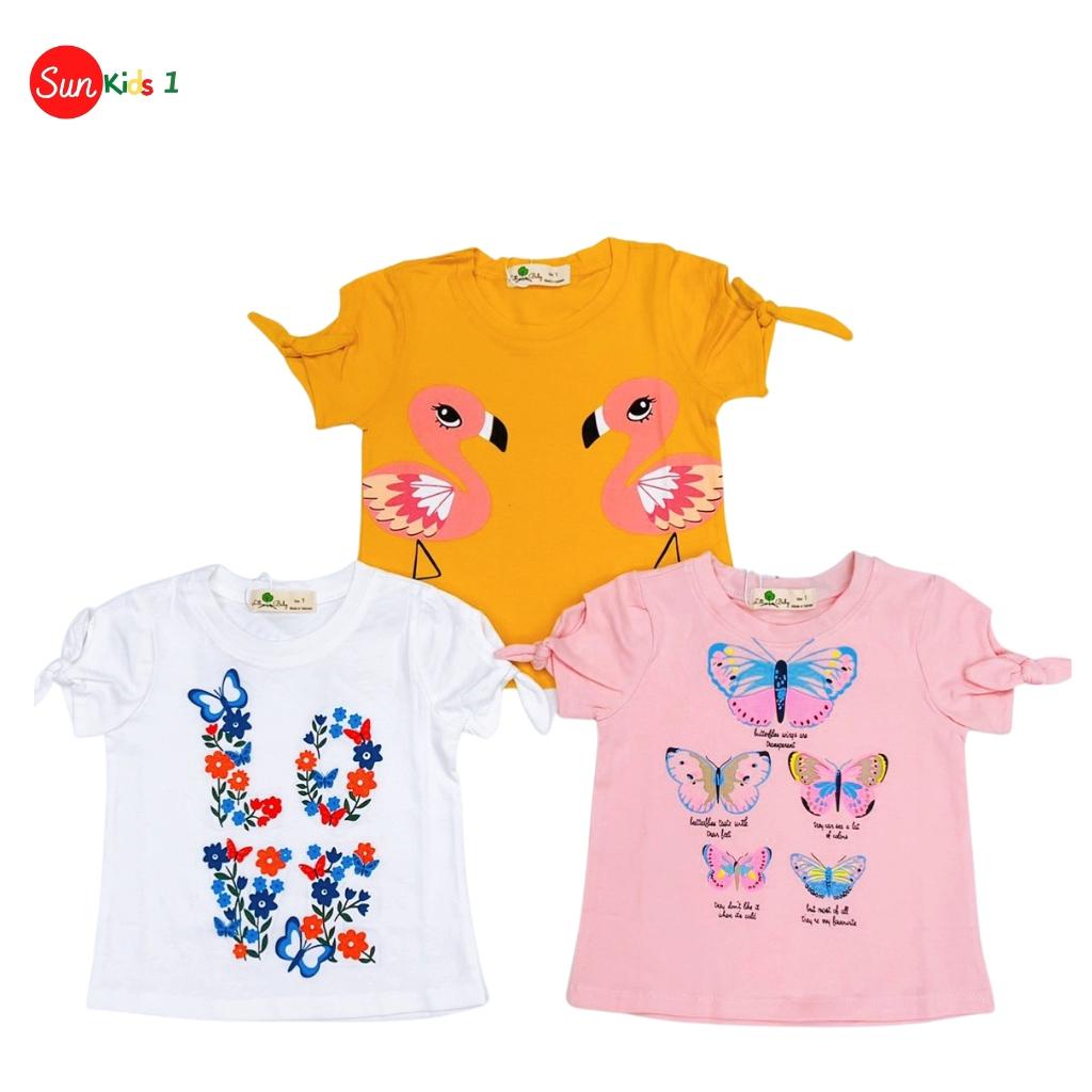 Áo thun cho bé gái size 1-10 tuổi, áo phông bé gái chất cotton mềm mát, thấm hút tốt- SUNKIDS1