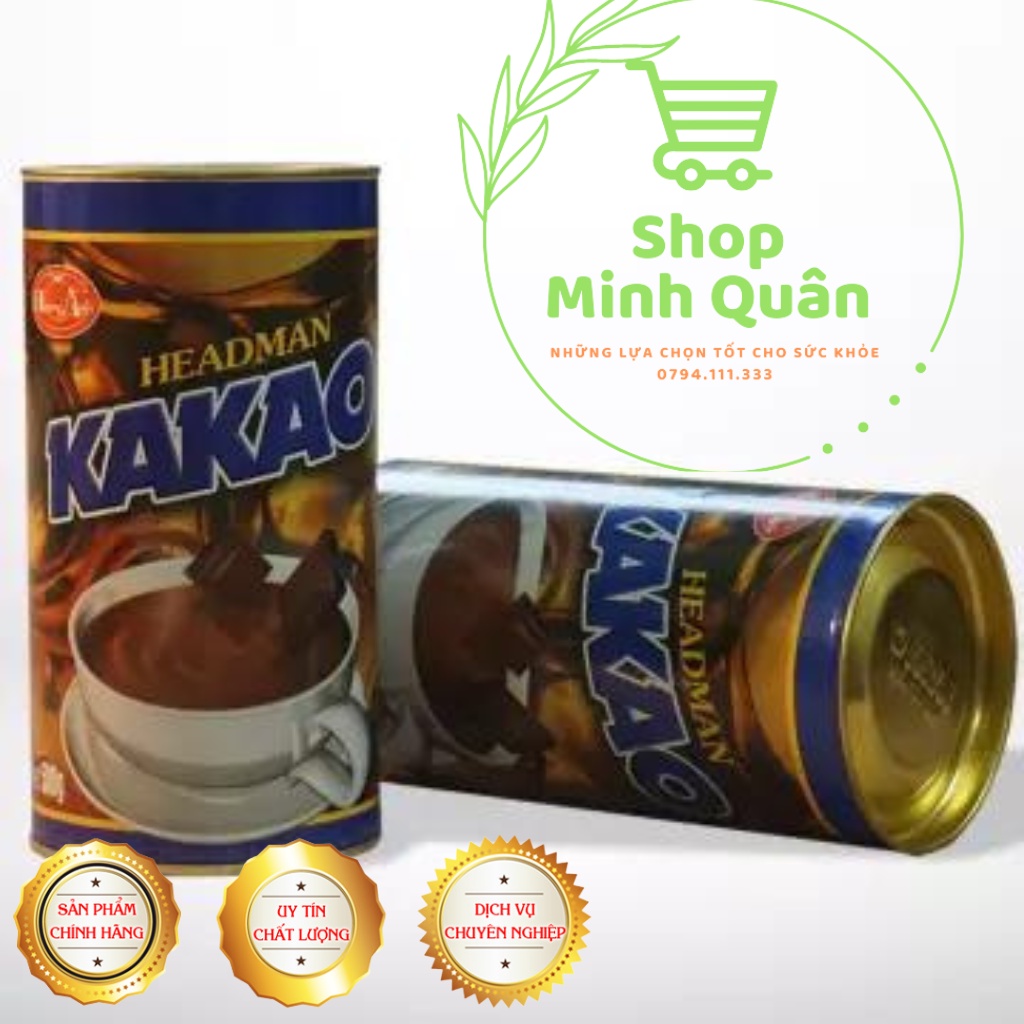 Bột Cacao Kakao Headman 2 In 1 Hộp Tròn 500g