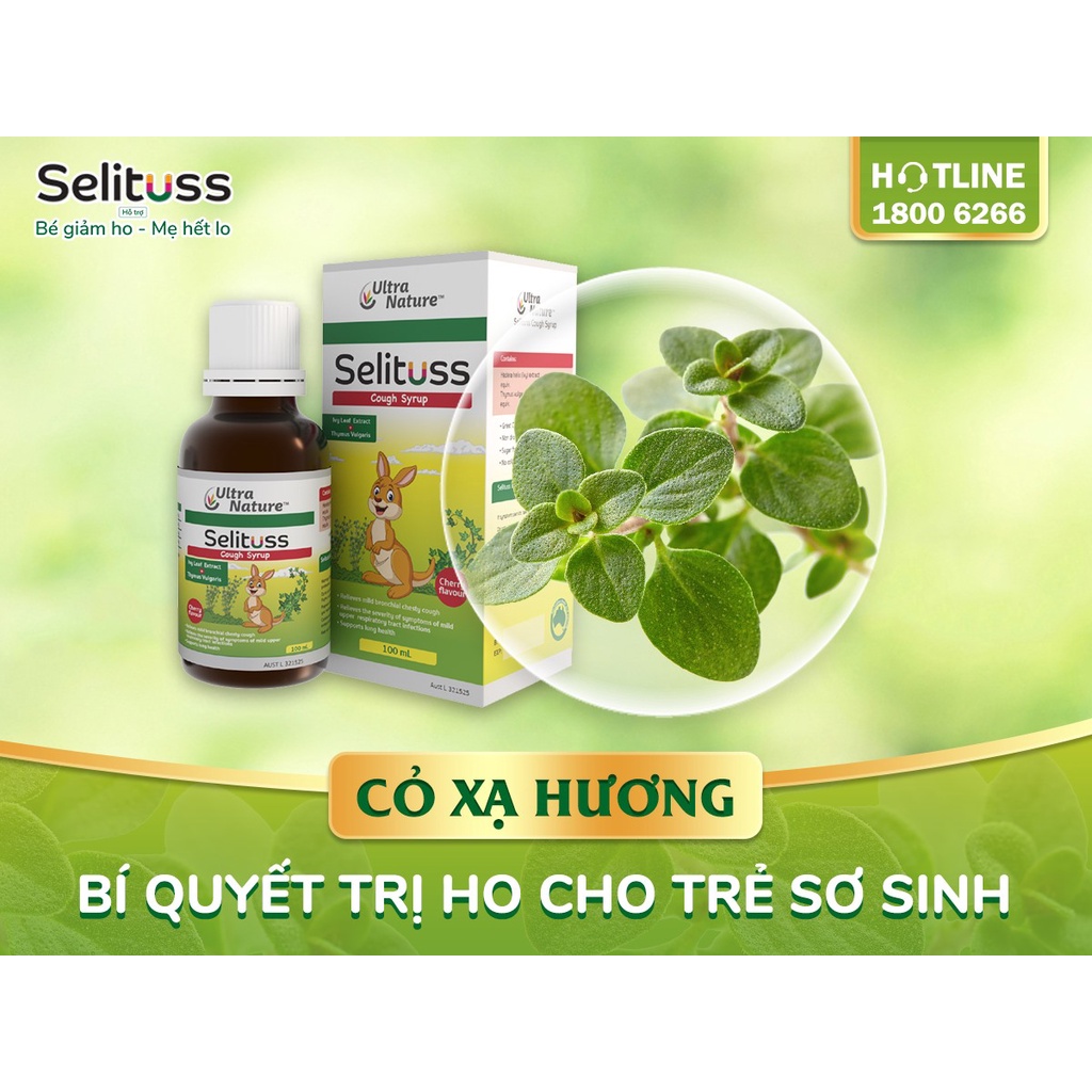Siro ho Selituss Infant Cough Drops -  Hỗ Trợ Giảm Ho, Long đờm