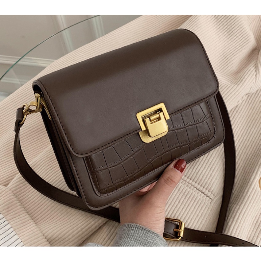 Túi xách nữ đeo chéo Bag.Thanhthu kẹp nách đeo vai da cá sấu khoá gập đi tiệc đi chơi phong cách thanh lịch 664