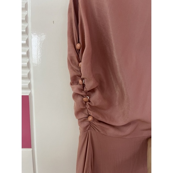 Thanh lý đầm vạt xéo Hnoss màu hồng đất - size S