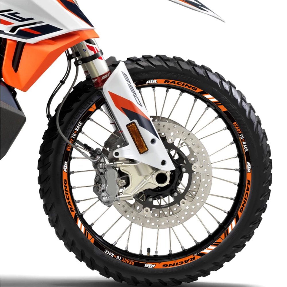 Set 16 Miếng Dán Viền Bánh Xe Mô Tô 12 "17" 18 "Phản Quang Cho KTM KAWASAKI Z650 Z750 SUZUKI GSX R GSX250R DUCATI V VESPA 250SR