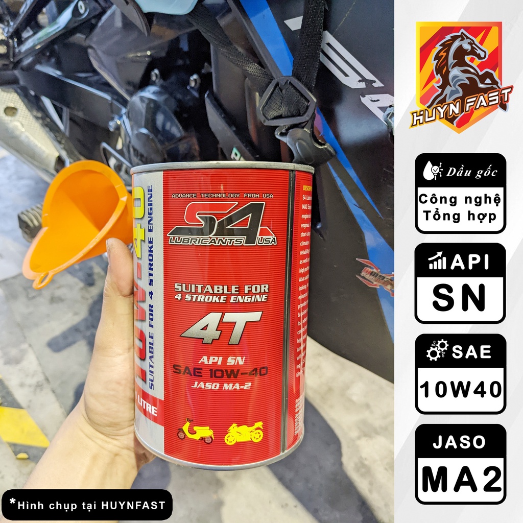 COMBO DẦU NHỚT S4 10W40 - SN+ Lọc Nhớt YAMAHA Chính Hãng Dành Cho Exciter/R15/MT-15