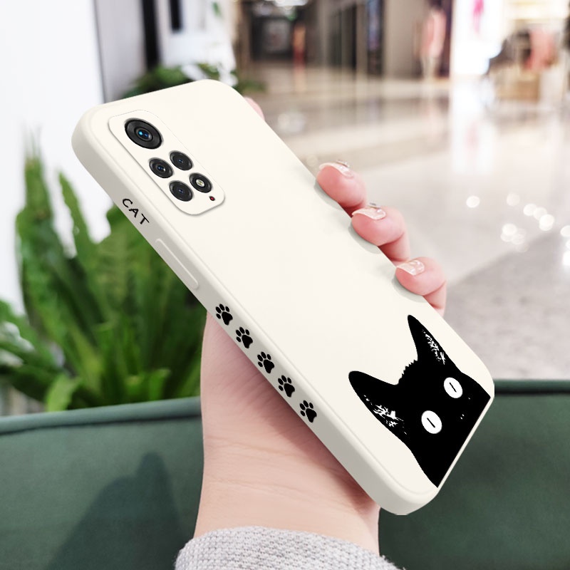 Ốp Điện Thoại Hình Mèo Đen Sáng Tạo Cho Xiaomi Redmi Note 11 11S 11T Pro Plus + 4G 5G