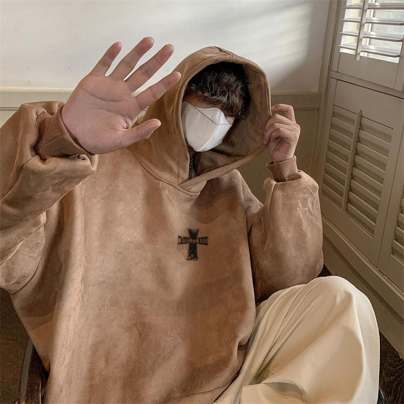 Áo Khoác Da Lộn Lót Nhung Dày Dặn Có Nón Thời Trang Thu Đông Cho Nam Và Nữ 150kg