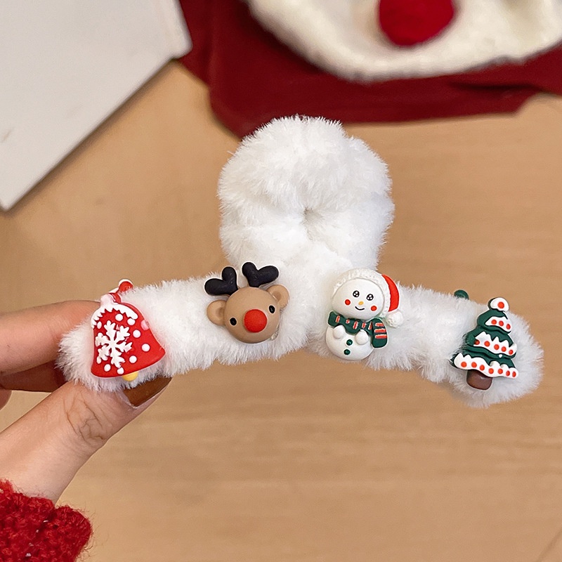 Kẹp Tóc Hình Tuần Lộc Hoạt Hình Dễ Thương Thời Trang Thu Đông