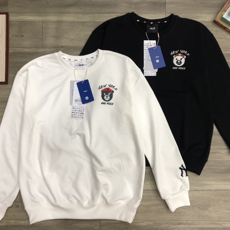 Áo sweater MLB nam nữ in logo cao cấp Áo sweater NY nam nữ chuẩn 1:1
