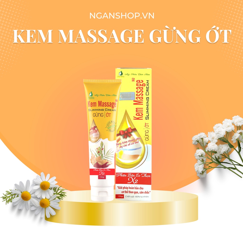 Kem Tan Mỡ Ngân Bình Gừng Ớt 150g . chính hãng Hàng Mới Cập Nhập
