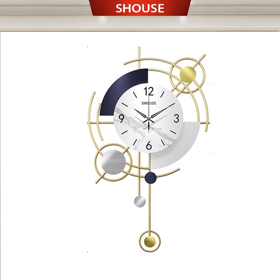 Đồng hồ treo tường S-A211 trang trí nghệ thuật kim trôi chính hãng Shouse