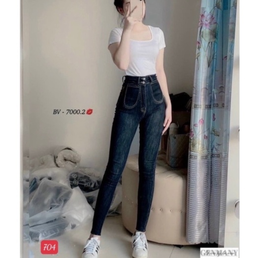 Quần Jean ôm lưng cao co giãn tốt, kèm hình thật ❤️Freeship❤️ Quần Bò Nữ mẫu mới cá tính thời trang A-T Fashion - MQ707