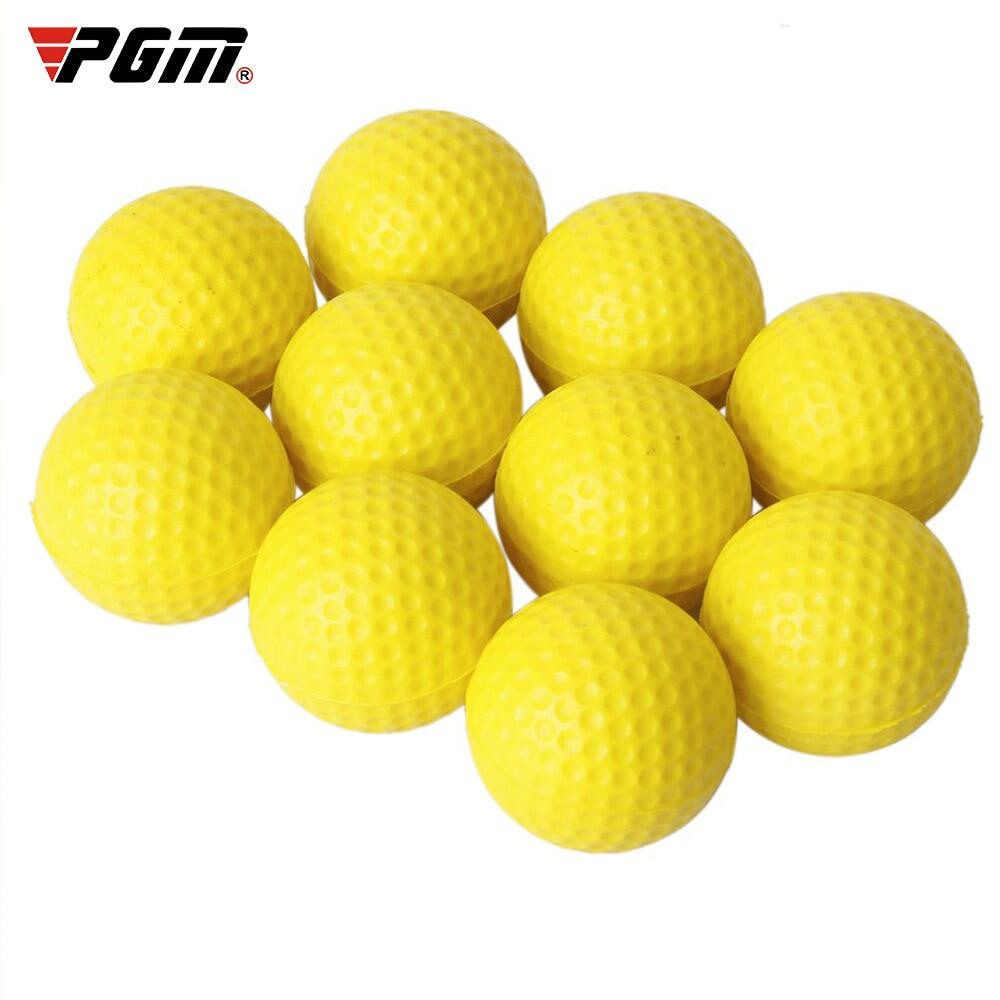 Bộ 10 Quả Bóng Golf Bằng Xốp PU Đàn Hồi Màu Vàng Q008