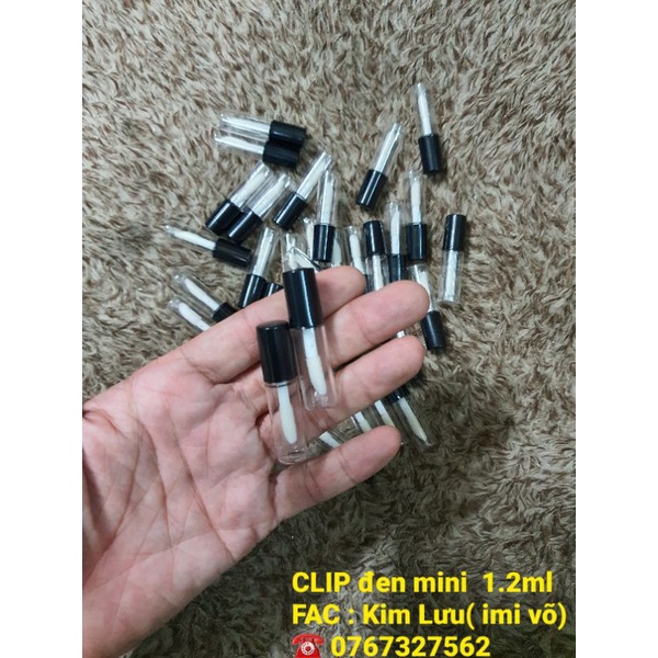 VỎ SON KEM MÀU ĐEN MINI NHỎ1.2ML