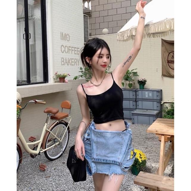 Áo Bra Nữ 2 Dây Mảnh Softie Dáng Lửng Có Đệm Ngực Hot Trend Mới 2326