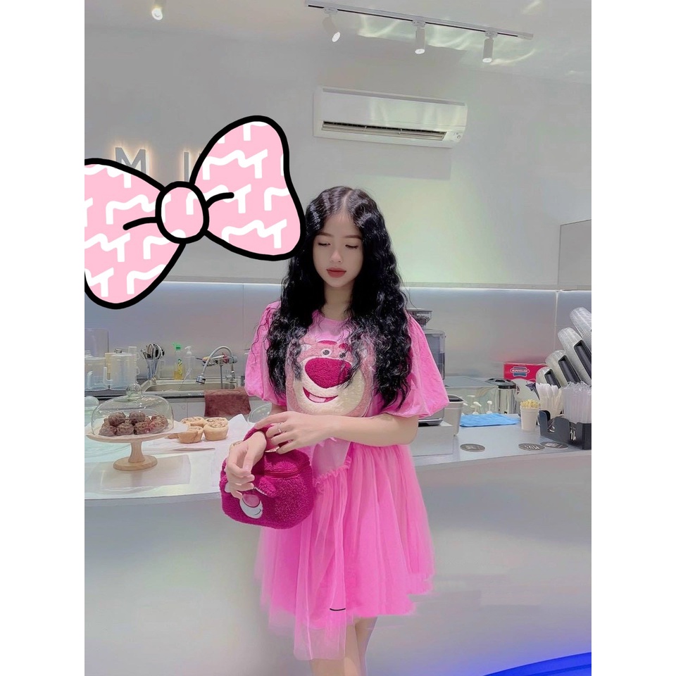 Đầm Gấu Losto Phối Lưới·