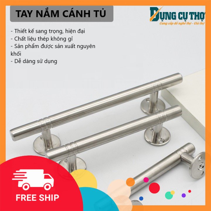 ♣️ Tay Nắm Inox Cho Cửa Tủ Bếp, Tủ Áo, Ngăn Kéo - Hàng Dày Đặc - Kiểu 1 ♣️