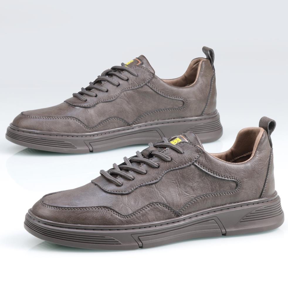 Giày sneaker nam BARITTA da nappa đế cao su đúc tăng chiều cao 4 cm, 3 màu  -  BKM004