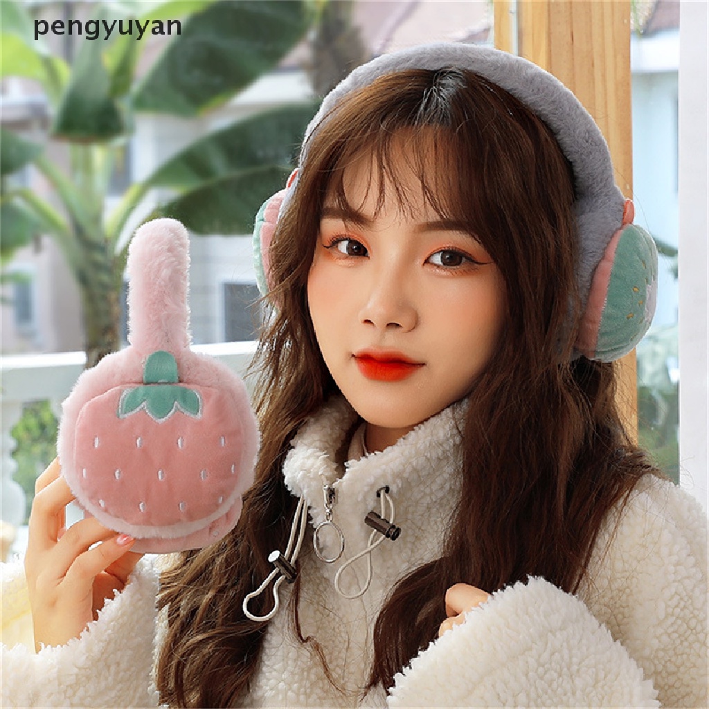 Bịt tai giữ ấm hình trái cây xinh xắn. Chụp tai giữ ấm nhỏ gọn bằng lông nhung mềm mại, ấm áp