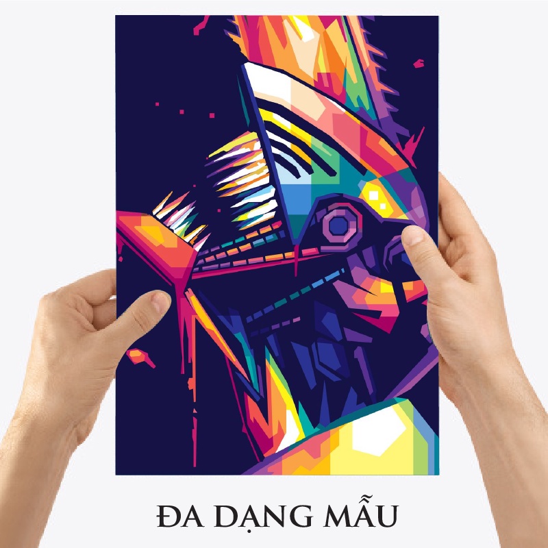 Poster Chainsaw Man, chống nước, chống phai màu, sẵn keo lột dán, anime dán tường P05
