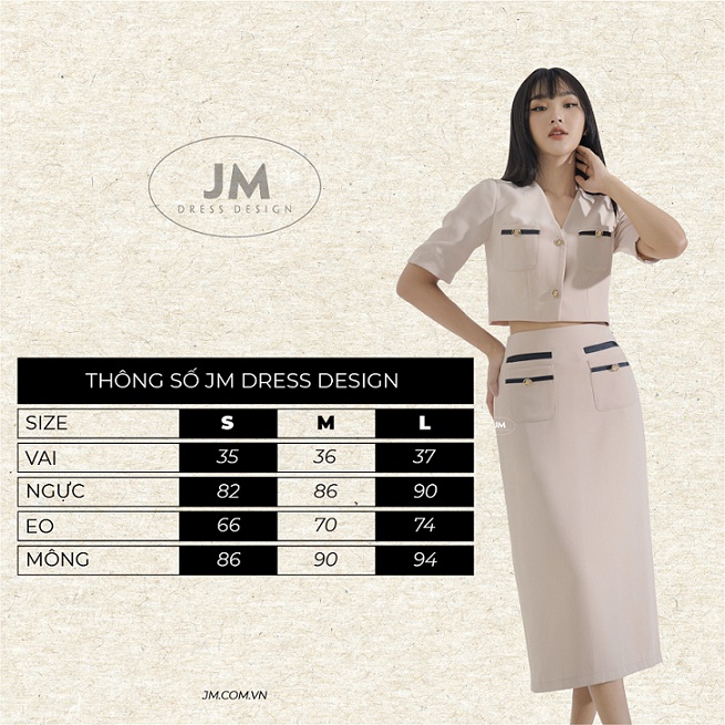 JM Dress Desgin - Áo blazer tweed 5T07.2210TW