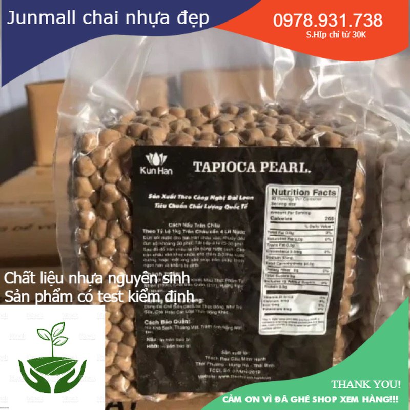 Trân châu Minh Hạnh gói 1kg, trân châu đen dẻo, dai, thơm