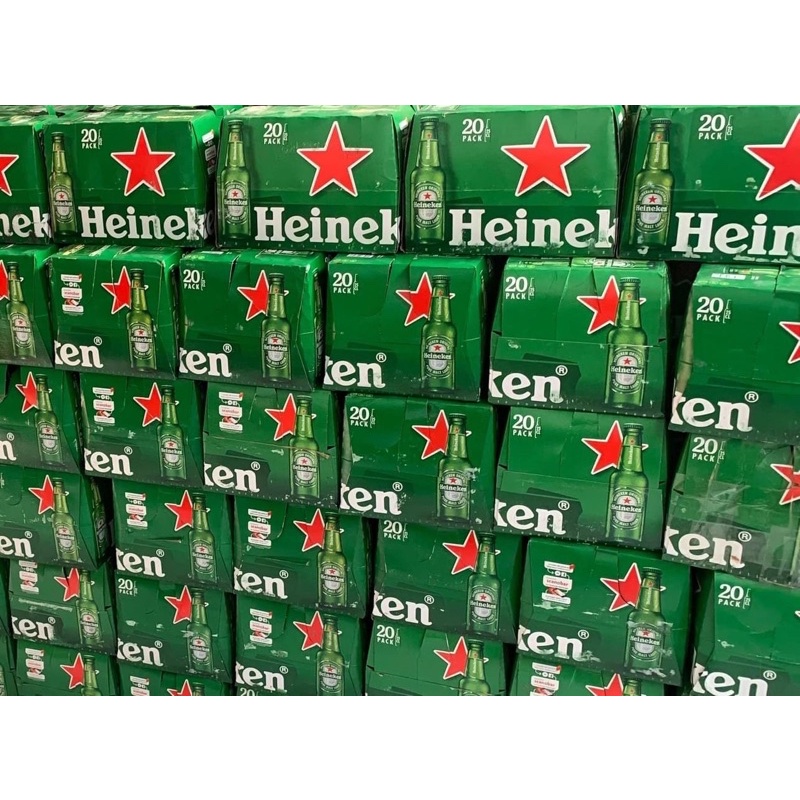 Thùng 20 Chai Bia Heineken Pháp Chai 5%  Date 11/2023