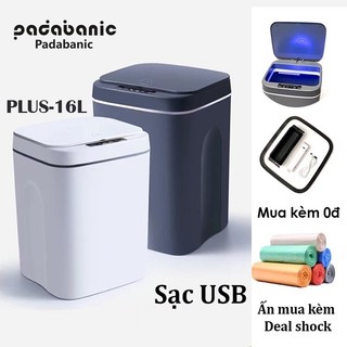 Thùng rác cảm ứng tự động dung tích lớn, thùng rác thông minh tự động cảm ứng đóng mở nắp