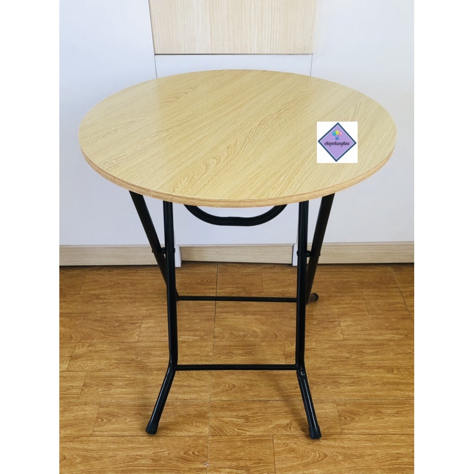 Bàn tròn cafe gấp gọn 60x60 chân cao 72cm sơn tĩnh điện cực bền
