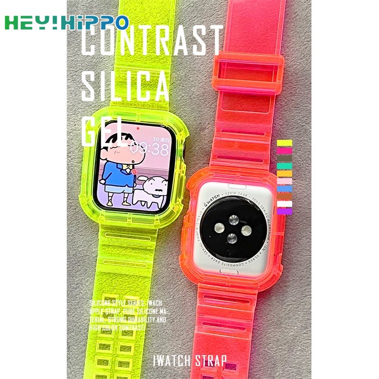 One Dây Đeo Trong Suốt Nhiều Màu Cho Đồng Hồ Thông Minh iwatch 45 / 44 / 42 / 41 / 40 / 38mm series 8 / 7 / 6 / 5 / 4 / 41 / 40 / 3