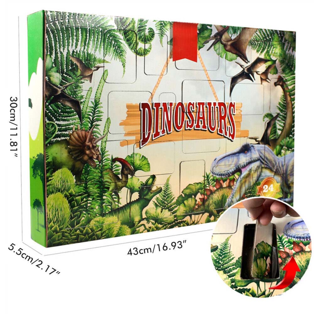 Christmas Advent Countdown Calendar 24Pcs Six in one Blind Box Dinosaur DIY Toy