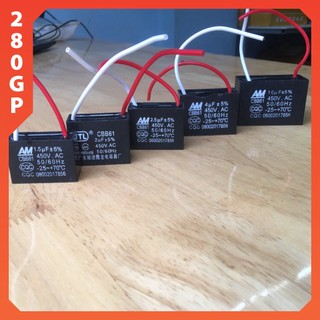 TỤ KHỞI ĐỘNG, tụ vận hành động cơ 1.5uf đến 10uf - Tụ quạt trần, quạt hộp, quạt treo tường