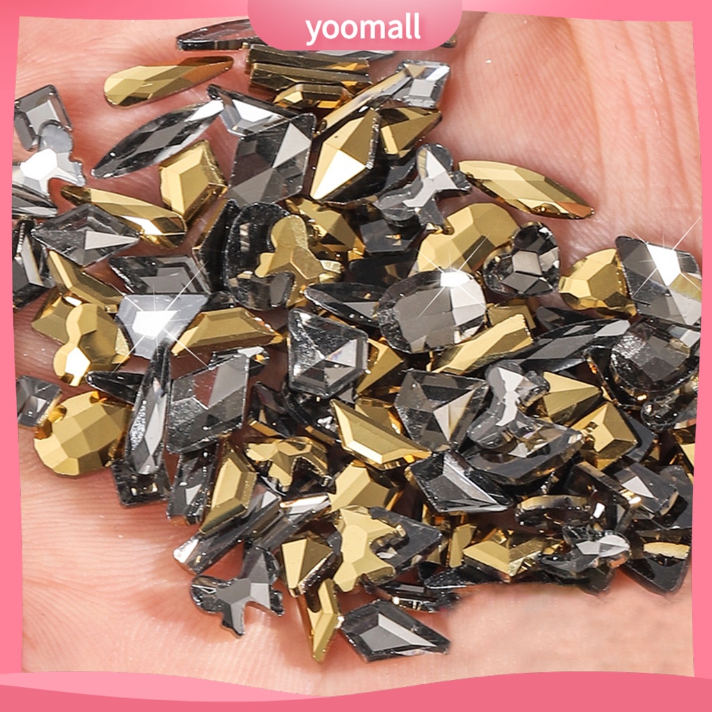 Set 100 Hạt Đá Đính Trang Trí Móng Tay Cho Nữ