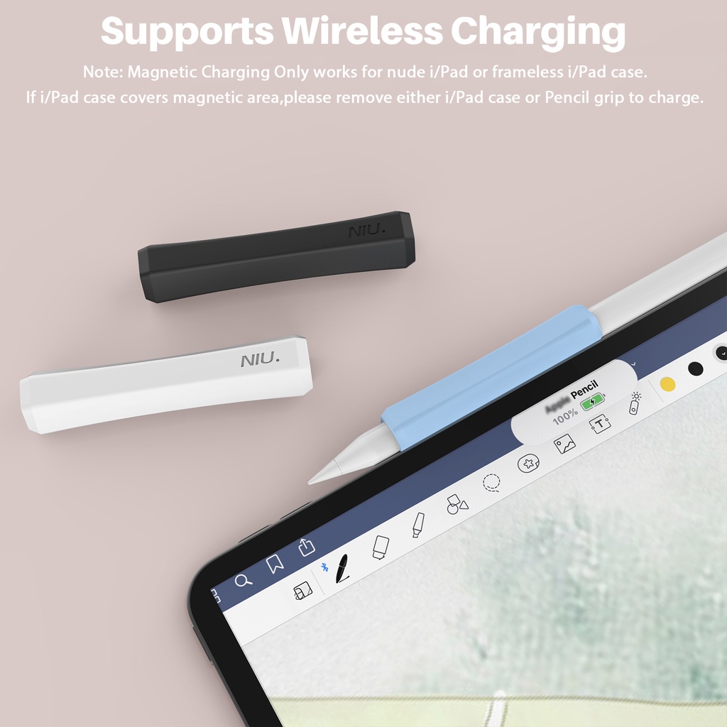 3-Gói Giữ Bút Chì Tiện Dụng Bao Bọc Bao Tay Bằng Silicone Tương Thích Với Apple Pencil Thế Hệ Thứ 2