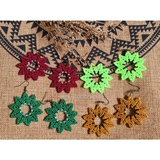 Hoa tai handmade vòng lá