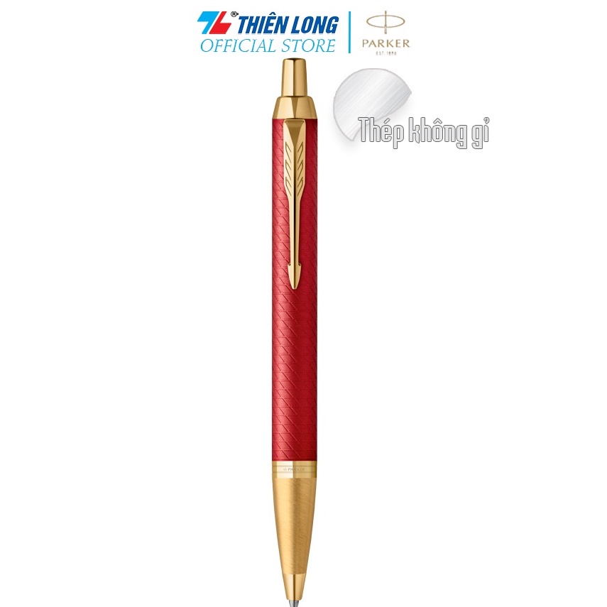 Bút bi cao cấp Parker IM PRM X-Red GT GB-2143644 - Thép không gỉ