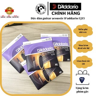 Chính hãng - Dây đàn guitar acoustic D’Addario ej13 size 11 tặng kèm phím gảy