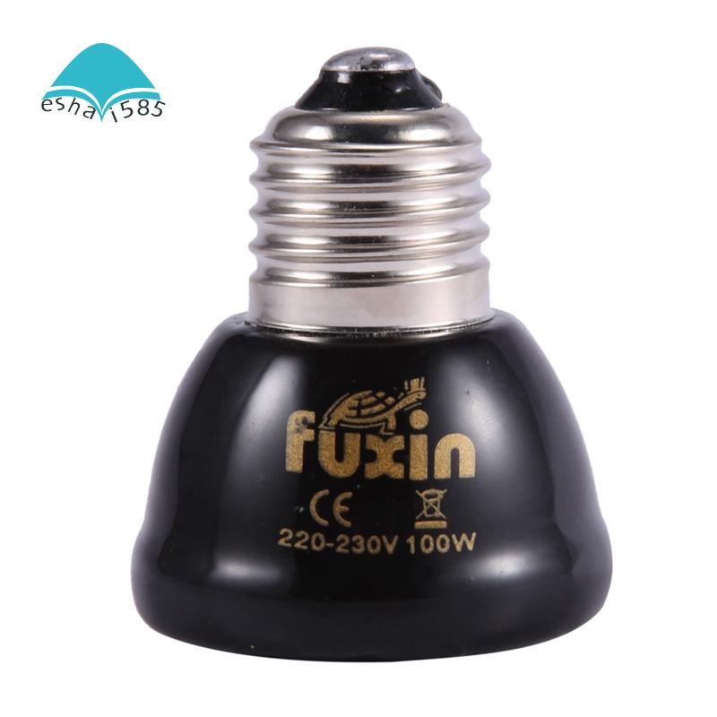 Bóng Đèn Sưởi Ấm E27 Mini Bằng Gốm Hồng Ngoại Màu Đen 100W Dành Cho Lồng Nuôi Thú Cưng / Bò Sát