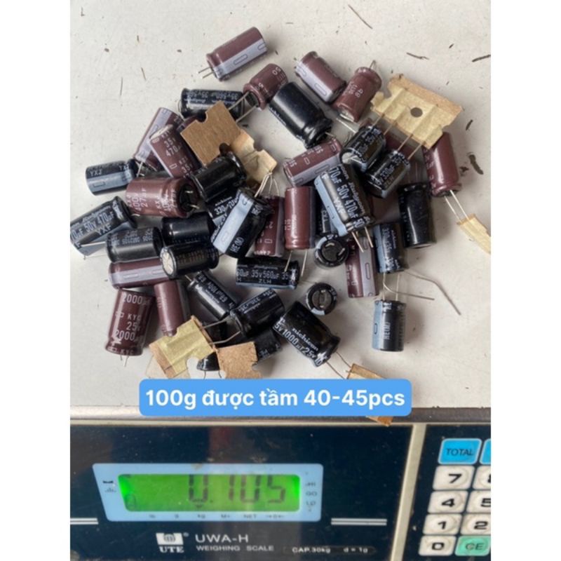 Tụ mới cắt chân thanh lí công ty 25v 35v 50v 400v 450v 500v