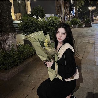 Váy Len Suông Cổ Bèo