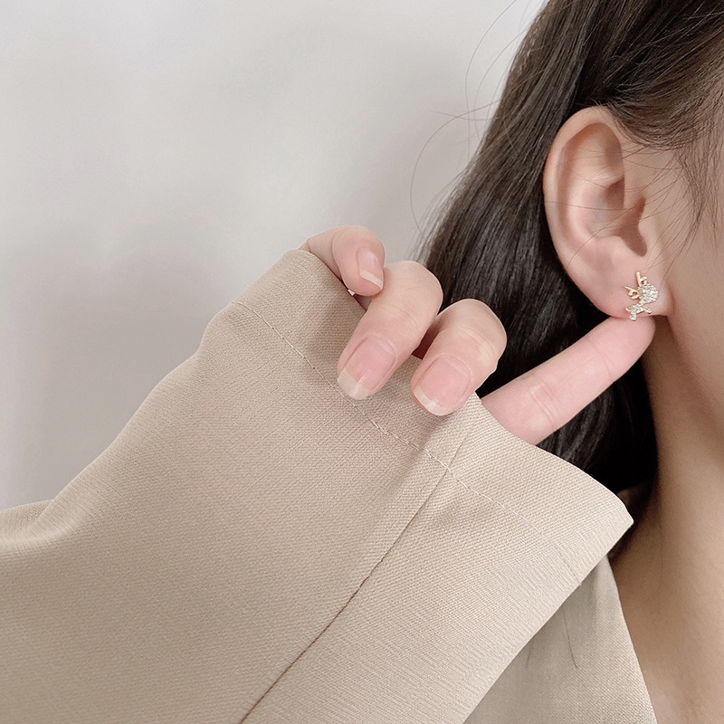 Bông Tai Hình Nai Kiểu Nhật Hàn Dễ Thương