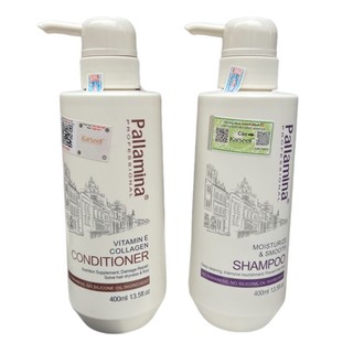 [ New ] Gội xả phục hồi tóc Collagen Keratin Pallamina 400mlx2