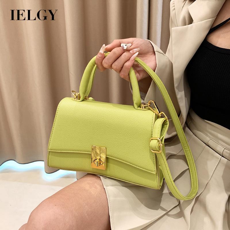 IELGY Túi Đeo Chéo Màu Sắc Trơn Phong Cách Đường Phố Cho Nữ