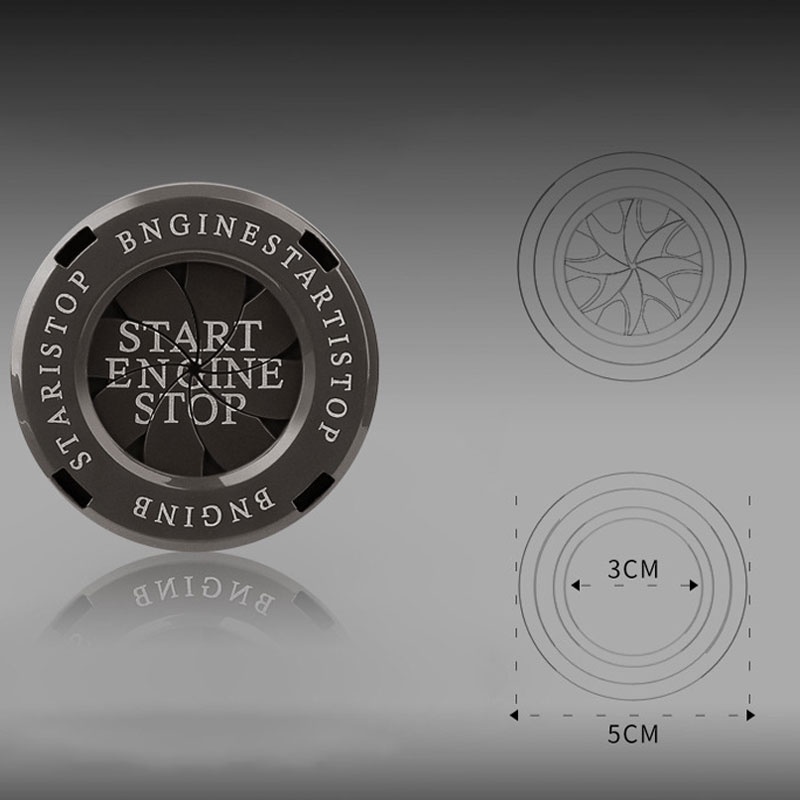 Vỏ Bọc Nút Khởi Động Xe Hơi / Mô Tô Hình Lưỡi Dao Có Thể Xoay Trang Trí Nội Thất