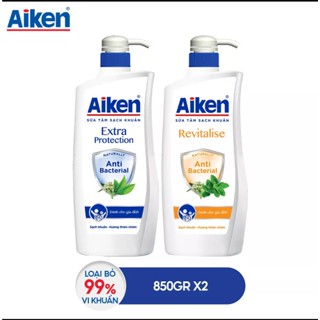 [XẢ KHO] 1 chai sữa tắm sạch khuẩn Aiken 850g chiết xuất bạc hà và trà xanh thiên nhiên date 2025