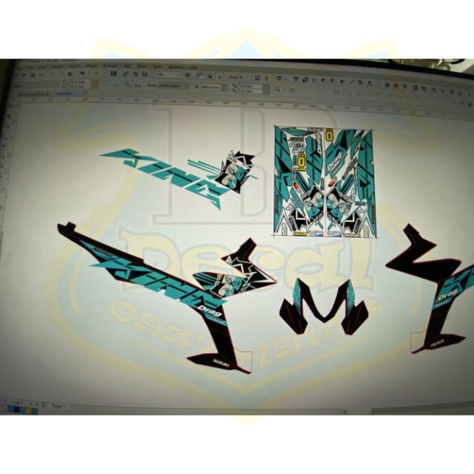 FREE SHIP + SALE SỐC +DECAL PVC 5 LỚP CHẤT LƯỢNG CAO Tem rời satria fi king drag